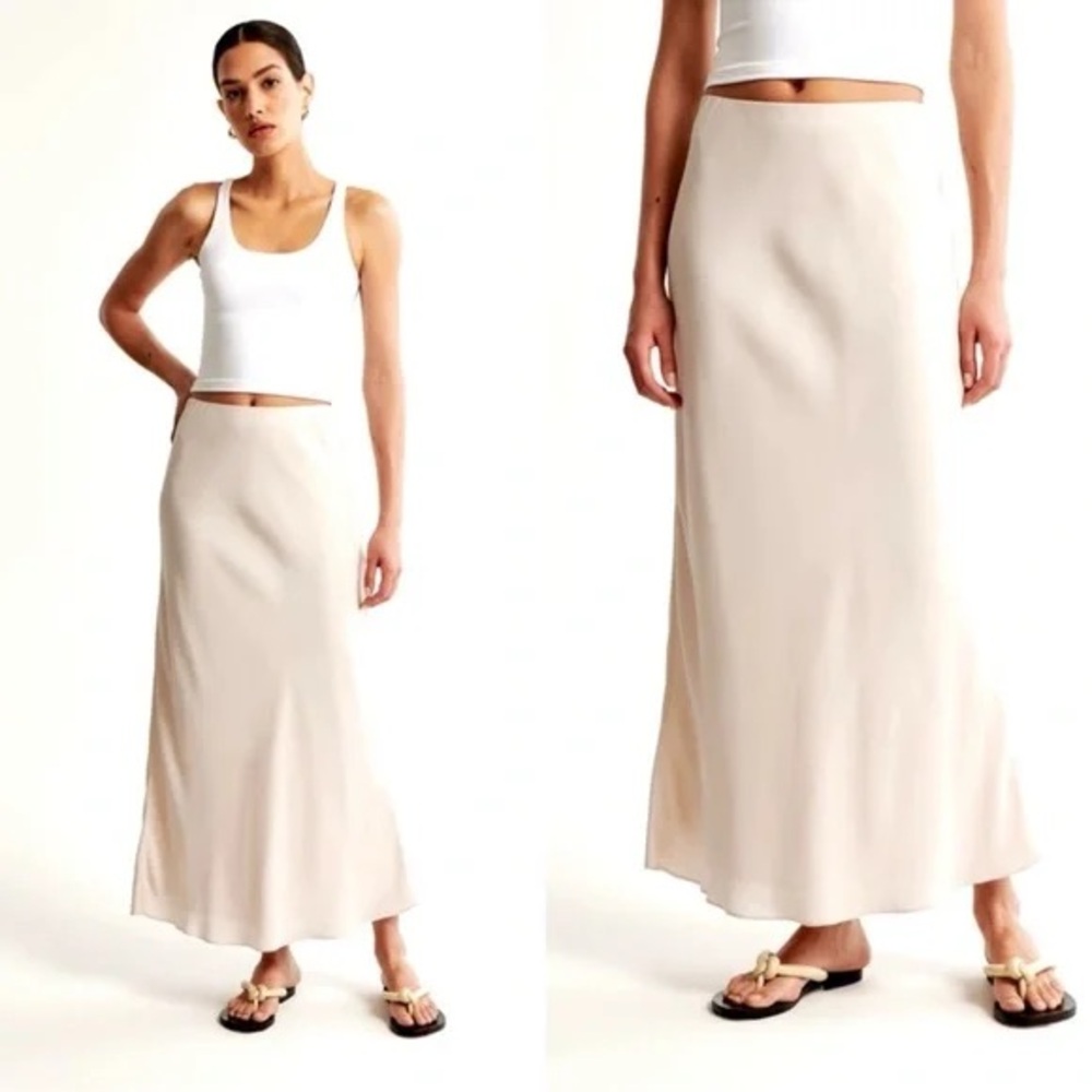 Abercrombie Cream Maxi Skirt, Women’s M